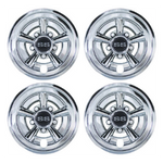 Golf Cart Hub Caps, 8", Chrome, Universal